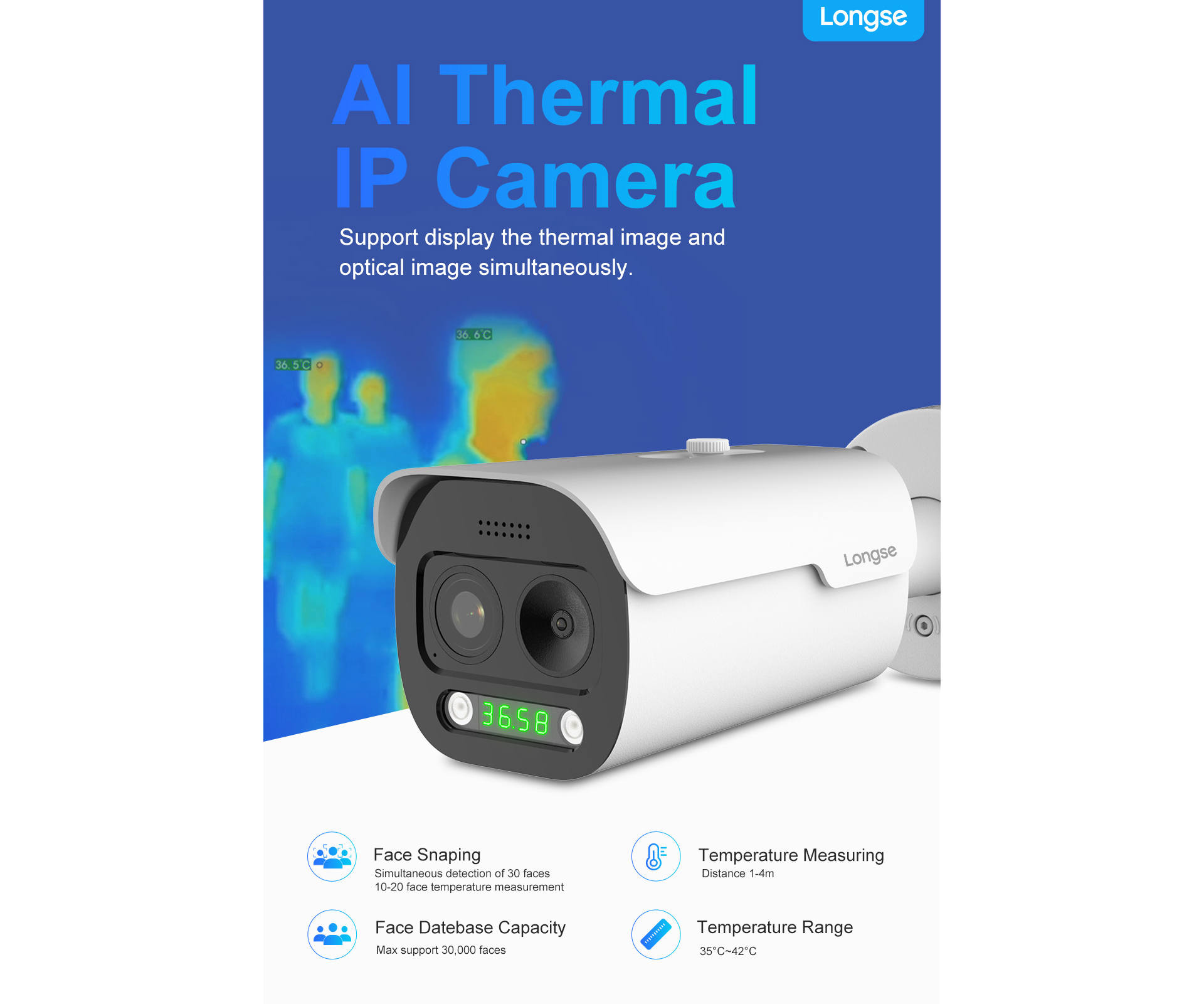 AI Thermal IP Camera Longse